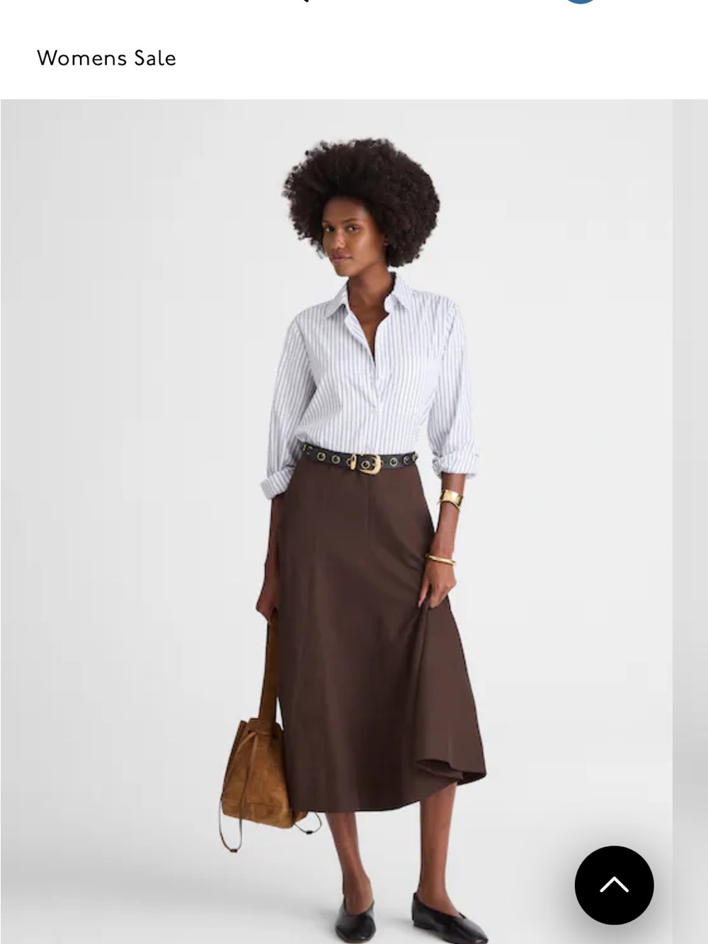 Madewell Paneled Midi Skirt in Cotton Twill, size 4